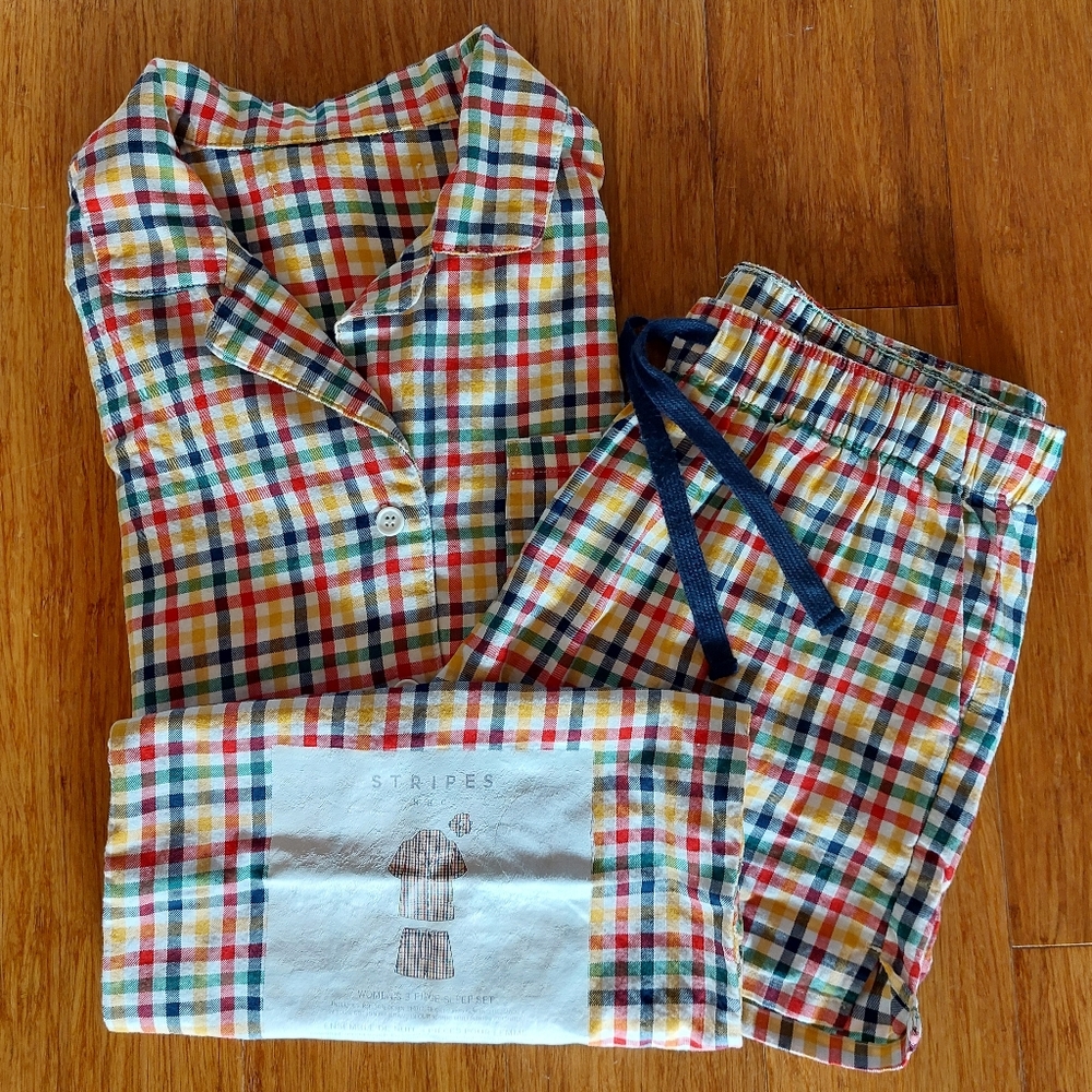 HBC Stripes Pajama Set For Women (M)